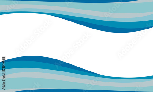 gray and blue abstract curve background, wave vector on white background, design for business presentation slide or backdrop, gradient tape ribbon background, presentation slide template