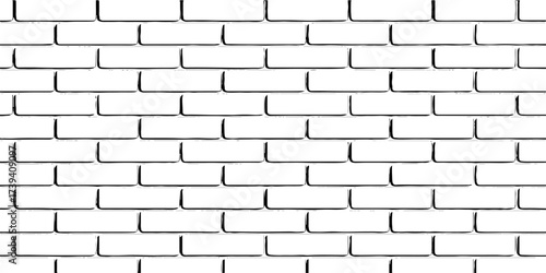 The image shows a white brick wall texture with an abstract and solid pattern suitable for backgrounds in architecture and building construction