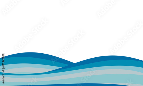 gray and blue abstract curve background, wave vector on white background, design for business presentation slide or backdrop, gradient tape ribbon background, presentation slide template