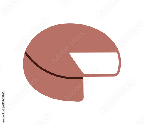Traditional French cheese wheel with cut wedge slice, authentic dairy product made from milk, gourmet delicacy artisan appetizer symbol of French cuisine, round farm style food vector illustration.