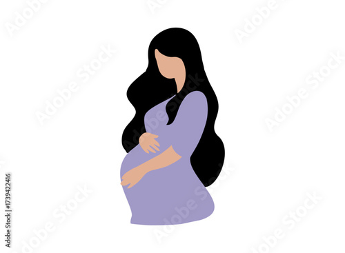 silhouette of pregnant woman