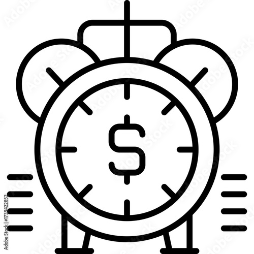 Alarm Clock Icon Vector Element