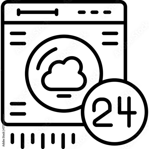 Cloud Server Icon Vector Element