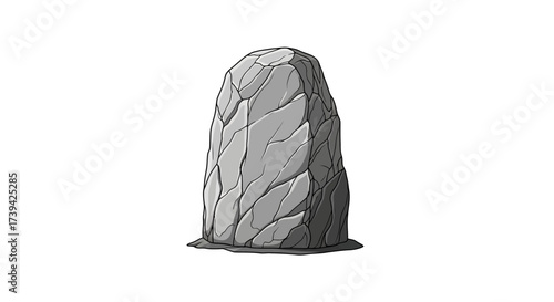 stone illustration with detailed textures