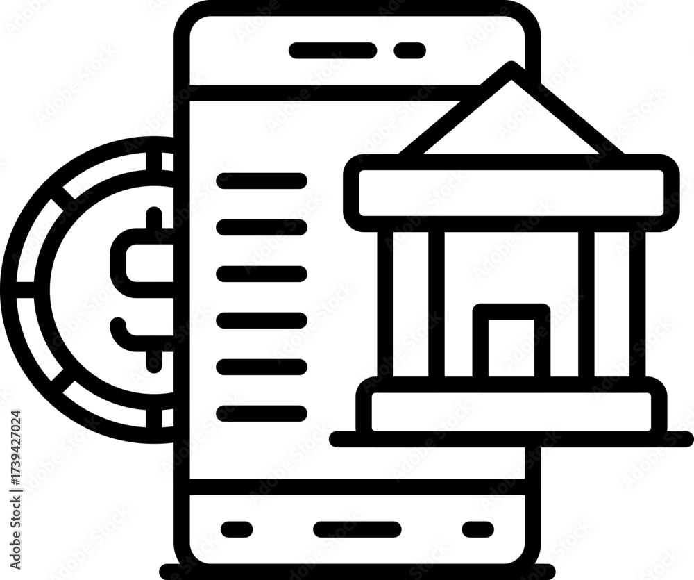 Fototapeta premium Bank Icon Vector Element
