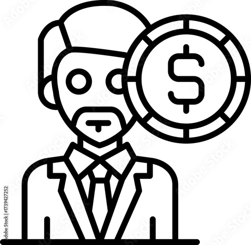 Businessman Icon Vector Element