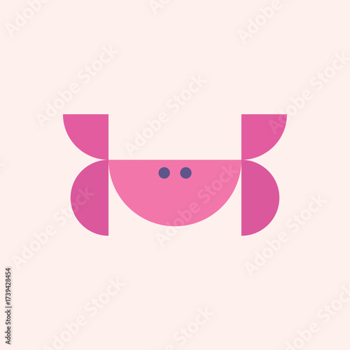 Minimalist Geometric Crab Logo Design