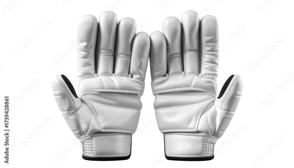 Obraz premium High Resolution Cricket Batting Gloves Isolated ObjectModern Cricket Gloves for Players with Leather and Padding
