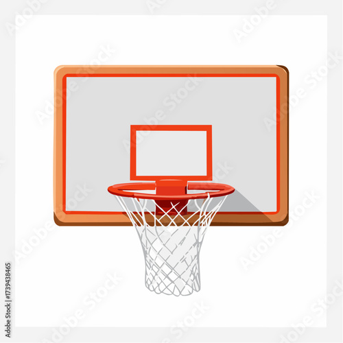 Basketball hoop — flat vector illustration