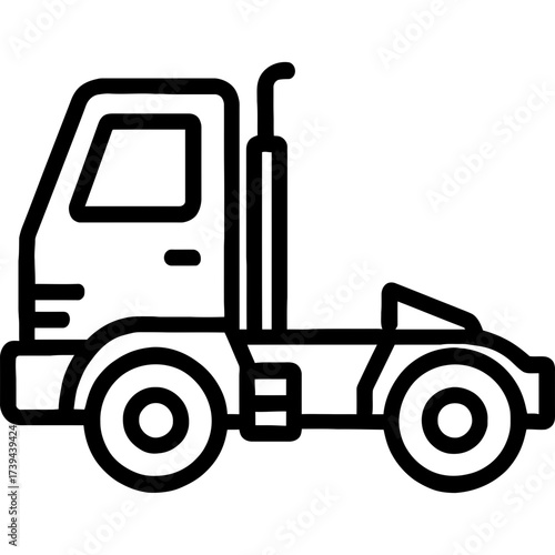 Minimalistic terminal tractor icon