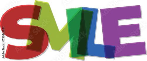 Colorful Sale Text Banner Illustration for Retail Promotion Design