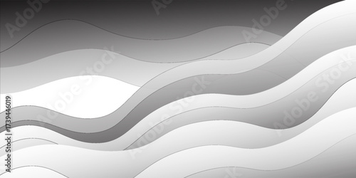 Abstract grey smooth textile waves background. Vector design