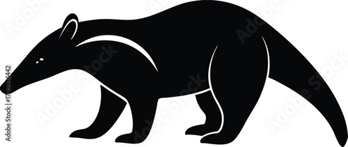 Black vector silhouette illustration of a horse animal mammal