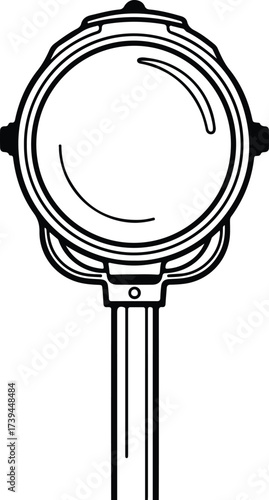 Vector silhouette portafilter espresso coffee barista illustration