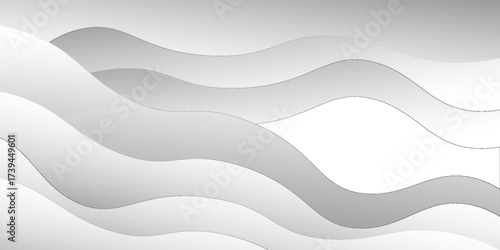 Abstract grey smooth textile waves background. Vector design