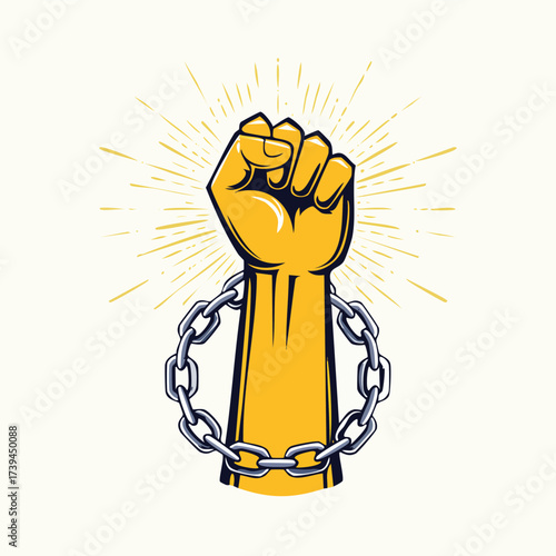 Golden Fist of Freedom – AI Generated