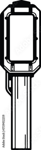 Vector silhouette vintage traffic light symbol road safety illustration