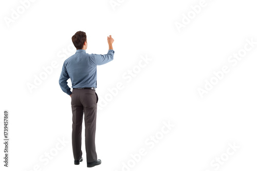 Professional businessman sketching strategy ideas, innovating for future growth and success