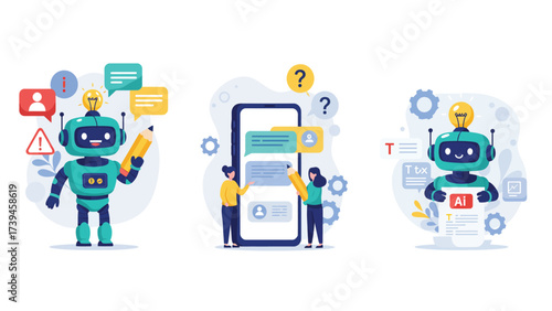 AI Powered Communication and Content Creation Concepts