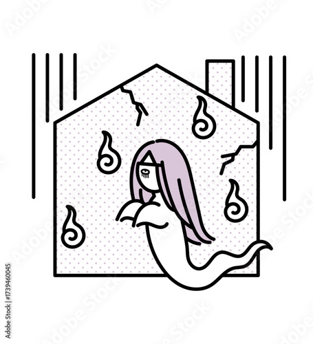 事故物件のイラスト