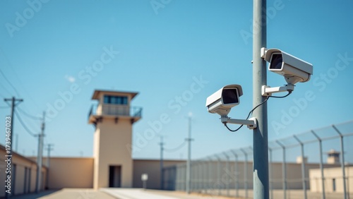 Prison Security Cameras And Guard Tower