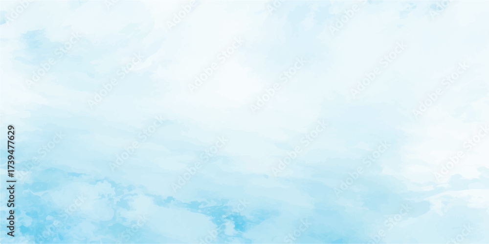 Obraz premium Abstract light blue watercolor background with cloudy sky and calm atmosphere
