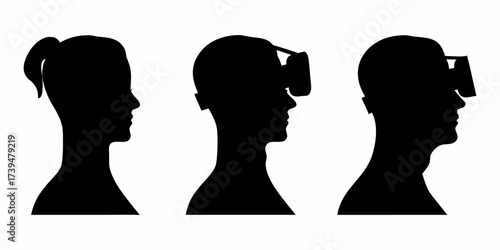 Engaging VR experience with diverse users showcases virtual reality headsets for gaming, education, and entertainment in sleek modern design