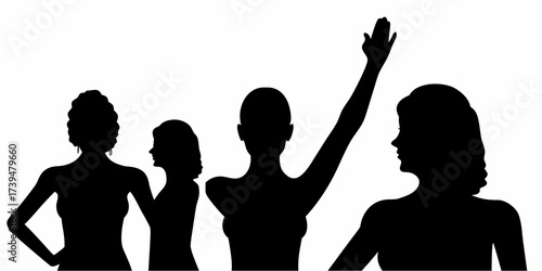 Dynamic group of confident women ready to lead and inspire, diverse team celebrating success, empowering future, teamwork, strength, boldness, leadership