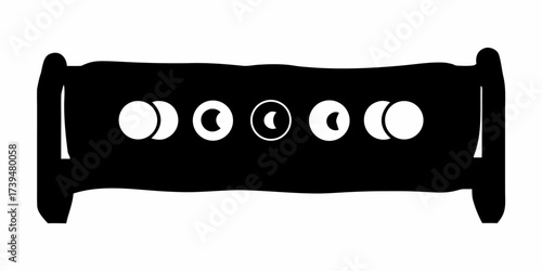 Dynamic graphic of moon phases in stylish layout, perfect for astronomy education, celestial events, or modern astrology designs, engaging lunar cycle illustration