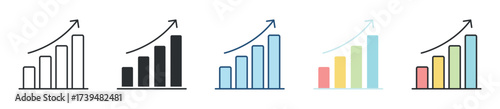 Growth Icon Set Multiple Style Collection