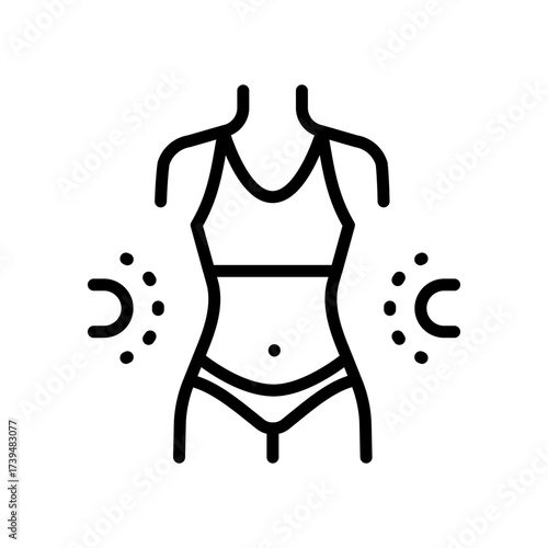 Hydro massage color icon. Hydrotherapy sign. Aqua spa. Healthcare, skincare, body care, wellness symbol. Vector isolated illustration.