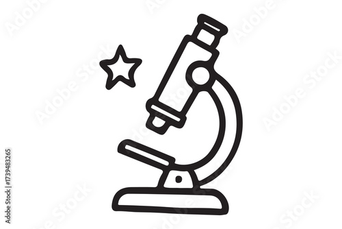 microscope icon vector isolated on white background
