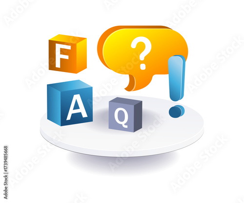 faq symbol concept illustration