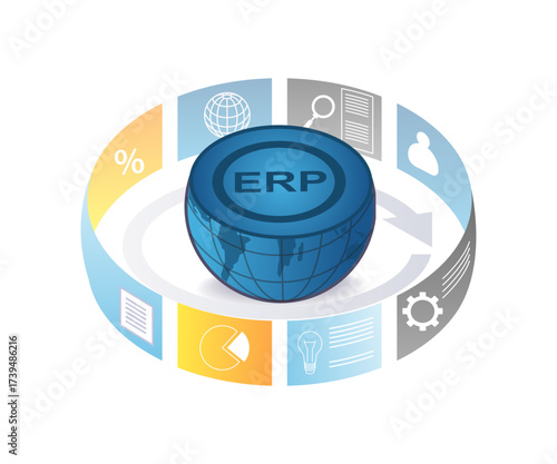enterprise resource planning system displayed on screen