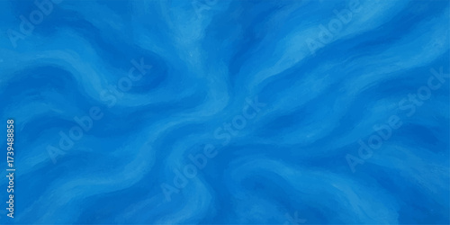 Smooth, flowing blue satin and silk fabric waves create a soft, shiny textile texture