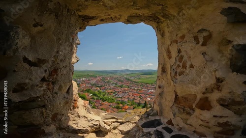 Rupea, Romania 04.09.2025: Exploring the Medieval Inner Courtyards and Walls of Rupea Citadel, a Saxon Fortification in Brașov County