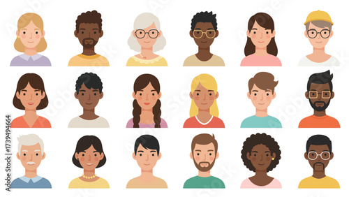 Diverse User Profile Avatars Representing A Global Community