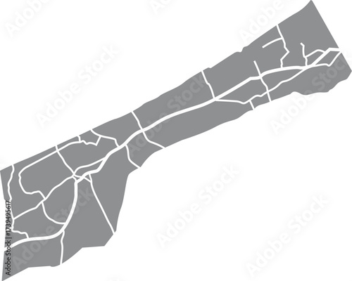 illustration of  gaza map vector illustration