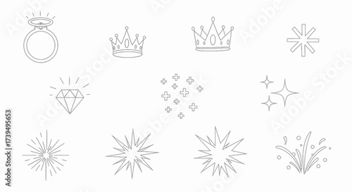 Geometric Diamond with Radiant Lines and Sparkling Light Effects.
