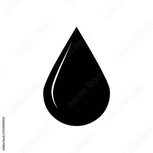 Silhouette illustration of a single whale on transparent background