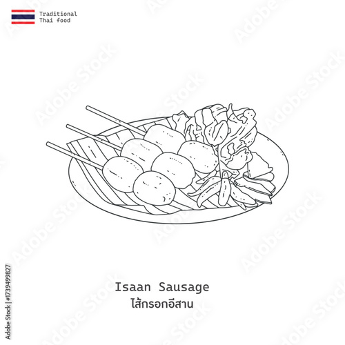 Isaan Sausage Sai Krok Isan Thai food