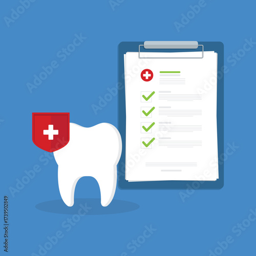 Dental care, tooth protection. Medical health and dentistry concept	