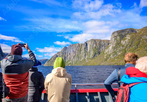Western Brook Pond a magnificent fjord is highlight for many visitors to Gros Morne National Park in Newfoundland it is only accessible by tour boat