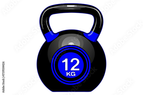 Isolated dumbbell weights on a white background