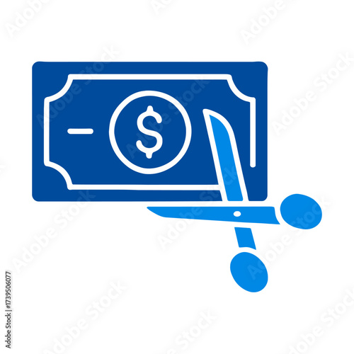 Cutting Costs: A visual representation of cost reduction, featuring a dollar bill being snipped by scissors, symbolizing financial savings and efficiency. 