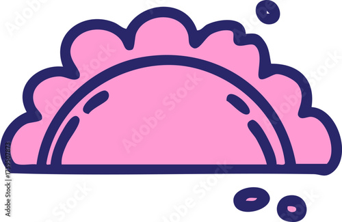 traditional fried brazil fogazza pastry in bright neon color