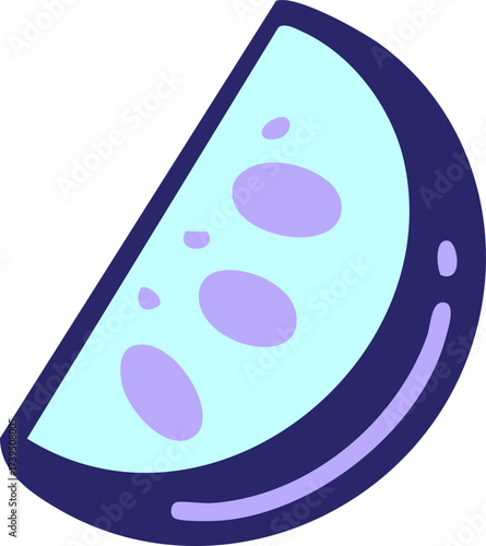 a slice of brazilian lime in bright neon color