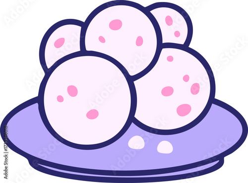 pao de queijo brazillian cheese bread on plate in bright neon color