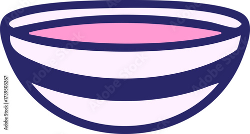 bowl of japanese miso soup in bright neon color