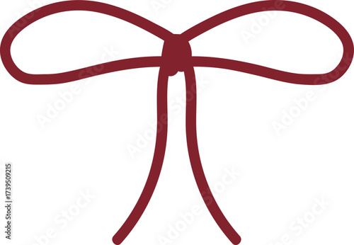 Elegant Bow Outline Drawing